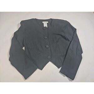 VINTAGE Express Compagnie Internationale Blazer Shirt Women’s 9 Black 90s